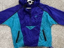 Vintage Nike 90s Retro Hooded  Vented Windbreaker Size L Made In Thailand
