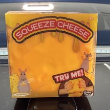 Giggle Zone Squeeze Cheese Tactile Squishy Squeeze Toy, Yellow, Ages 3 , Mouse