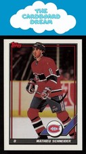 Mathieu Schneider 1991-92 Topps #392 Montreal Canadiens Hockey Card