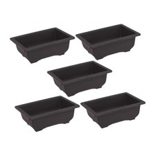 5x Flower Pots Planters with Drainage Holes Simple Multipurpose Flowerpots for