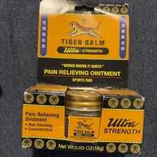 Tiger Balm Ultra Strength Pain Relieving Ointment, 0.63 oz (18g)