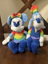 DISNEY RAINBOW COLLECTION GOOFY  MINNIE MOUSE PRIDE 2022 PLUSH PLUSHIE 6  LOT
