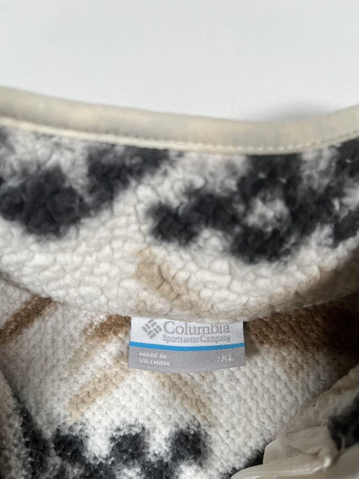 Columbia Sherpa Pullover Womens XL Aztec 1/4 Zip Kangaroo Pocket AL4910 - Image 3 of 4