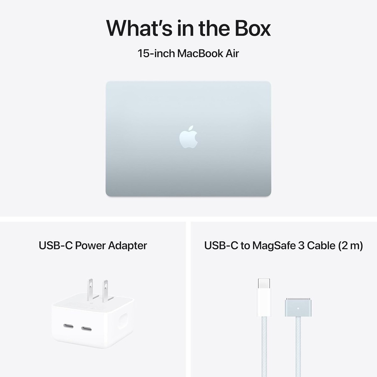 2025 Apple MacBook Air 15-inch M4 Chip 16GB RAM 512GB SSD Sky Blue