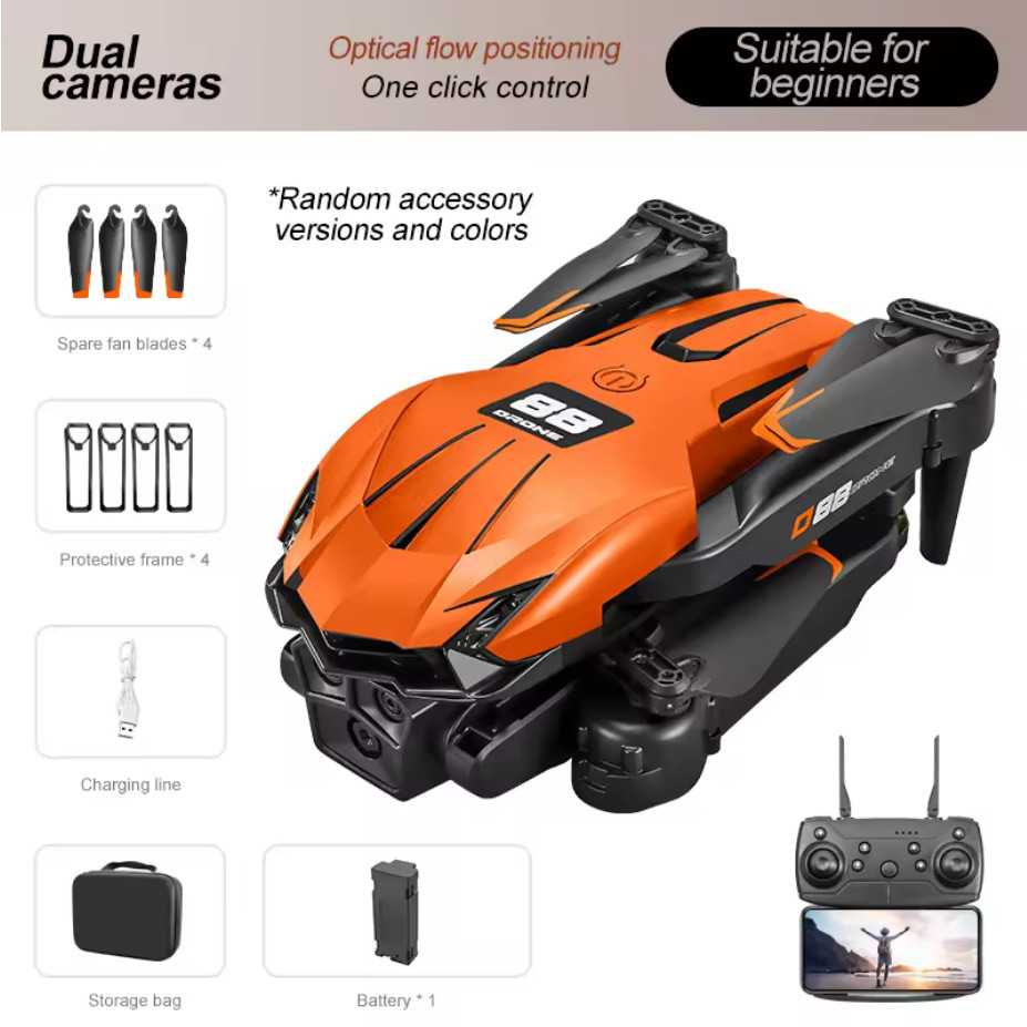 Drone Xiaomi V66 Mini 8K compact avec double objectif WiFi de poche