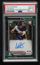 2024 Bowman Chrome Prospect Green Grass Refractor 9/99 Luis Baez PSA 10 Auto g6p