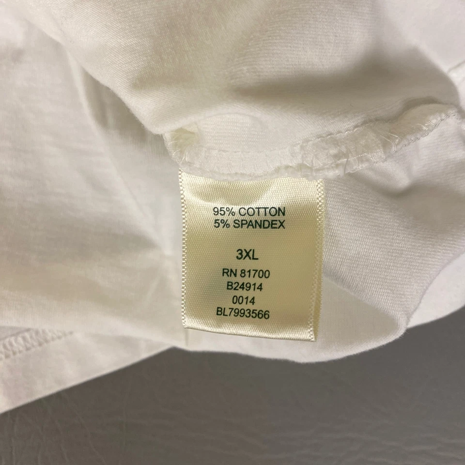 Camiseta Top Blair Para Mujer Talla 3XL Blanca Mezcla Algodón Manga Corta Informal Foto 4 de 4