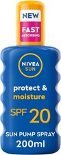 NIVEA SUN Protect & Moisture Sonnenspray LSF 20 200 ml Sonnencreme mit Vitamin E