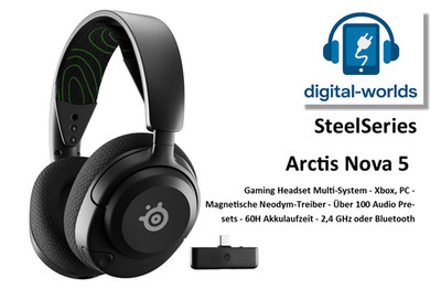 SteelSeries Arctis Nova 5 wireless - Headset - schwarz  +++ SEHR GUT  / FAST NEU