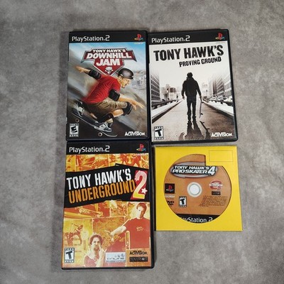 Tony Hawks Downhill Jam Proving Grounds Underground 2 and Pro Skater 4 PS2 Lot