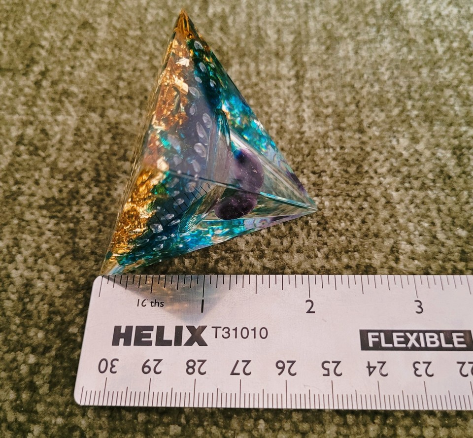 Collana Uomo Orgonite Con Ciondolo Om E 7 Chakra - Simbolo Luminoso Per Guarigione - Regalo