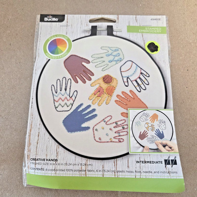 Bucilla Stamped Embroidery Creative Hands Intermediate Stitching 49460E NEW