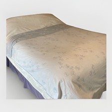 IKEA DUVET Cover, Reversible Pale Blue  White Sand-Dollar Pattern Full Size VTG
