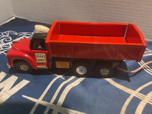VTG JAPAN TIN TOY BATTERY OPERATED SKK SIDE DUMP TRUCK - BATTERY HOLDER "AS IS" - Photo 14 sur 15