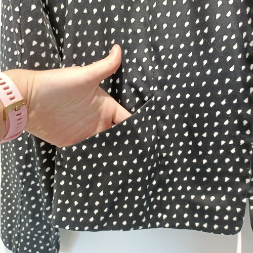 Khoko Blazer Jacket Black With White Polka Dots 14 Business Professional Edgey - Picture 7 of 17