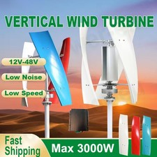 3000W Wind Turbine Generator Kit 5 Blades Windmill DC 12/24/48V with Controller