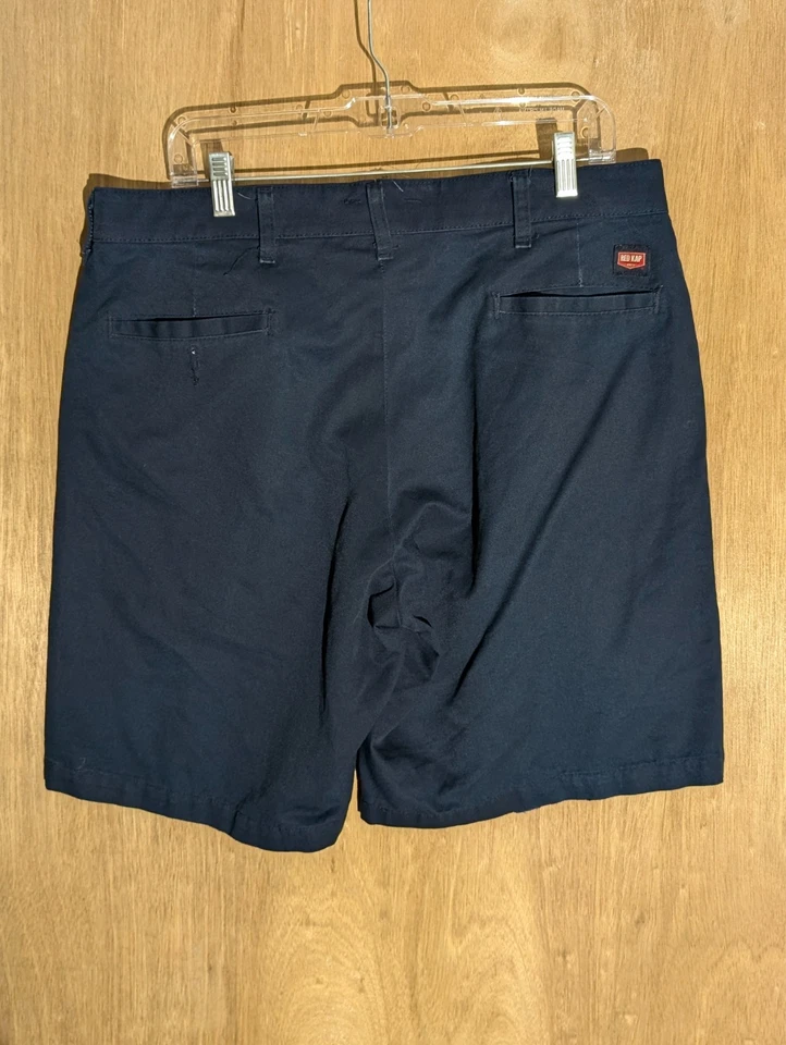 Red Kap Ropa de Trabajo Uniforme Chino Pantalones Cortos Para Hombre Talla 36x9 Pulgadas Frente Plano Azul Marino Foto 4 de 4