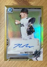 2021 Bowman - Chrome Prospects Auto Max Meyer #CPA-MME Refractor /50 Gold