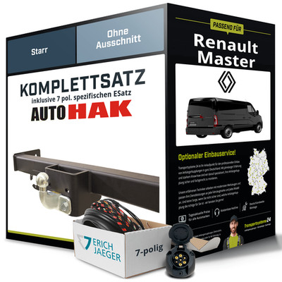 Anhängerkupplung starr für RENAULT Master +E-Satz (AHK und ES)