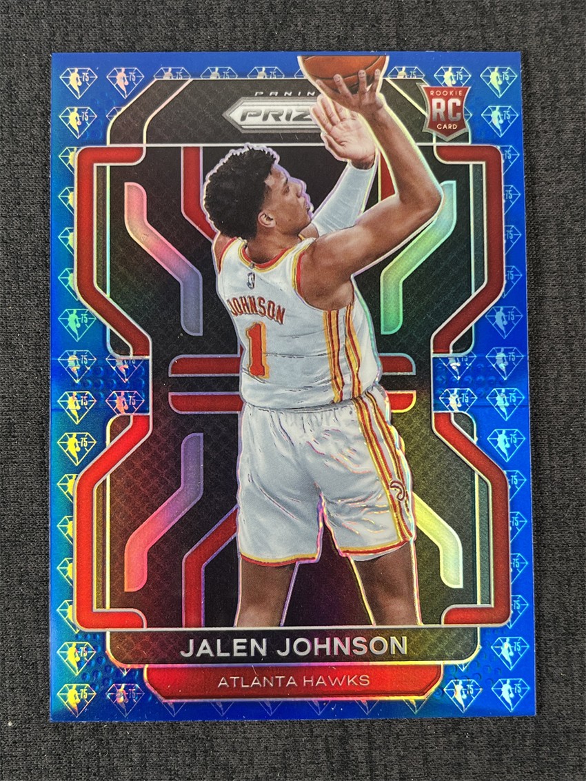 2021-22 Panini Prizm Basketball Jalen Johnson RC Rookie 75Th Blue Prizm #305