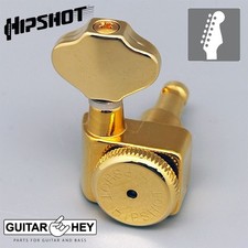 NEW Hipshot STAGGERED Butterbean Tuners Fender Directrofit LOCKING 21:1 - GOLD