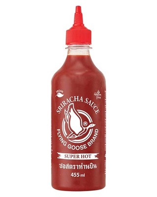 FLYING GOOSE Sriracha Chilisauce extra Chili scharf rot Würzsauce Thailand 455ml