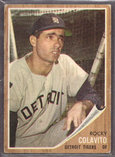 1962 Topps Set-Break # 20 Rocky Colavito VG-VGEX *JAYSACE*