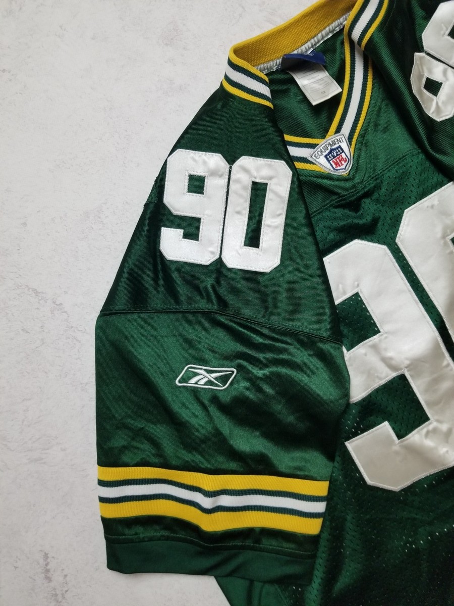 Reebok Green Bay Packers Home #90 Raji Stitched Green Jersey