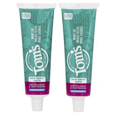 Antiplaque Whitening Toothpaste, Fluoride Free, Peppermint, 2 Count, 4.5 oz
