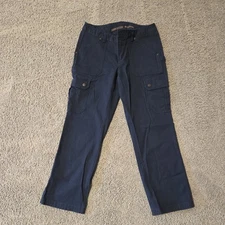 Duluth Trading Co Womens Curvesetter Waistband Cargo Pants - Size 8x29 Navy Blue