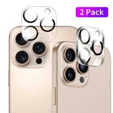 2Pcs Camera Lens Protector Tempered Glass for iPhone16/ Pro Max/ Pro/Plus, Clear