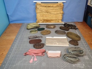 Lot of Vintage Heavy Trims Upholstery Gimp Edging Braid Sewing