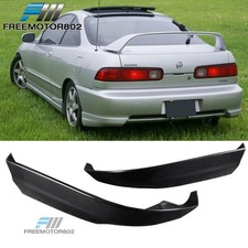 Fits 98-01 Acura Integra Pu 2pc T-r Style Rear Bumper Lip Aprons Unpainted Black