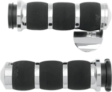 Avon Chrome Cushion TBW Hand Grips for 2008-2025 Harley Dyna Touring FLHX FLHT