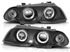 LED Angel Eyes Scheinwerfer für BMW 3er E46 98-01 schwarz Set