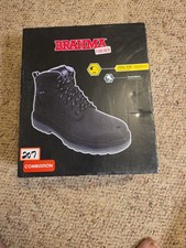 Nuevo Brahma Para Ella Punta de Acero Bota Zapato Mujer Talla 9 1/2