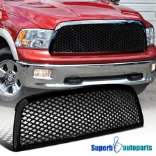 Fits 2009-2012 Dodge Ram 1500 ABS Mesh Front Hood Grille Black
