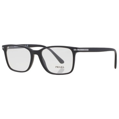 Prada Demo Rectangular Men's Eyeglasses PR 14WV 1AB1O1 56 PR 14WV 1AB1O1 56