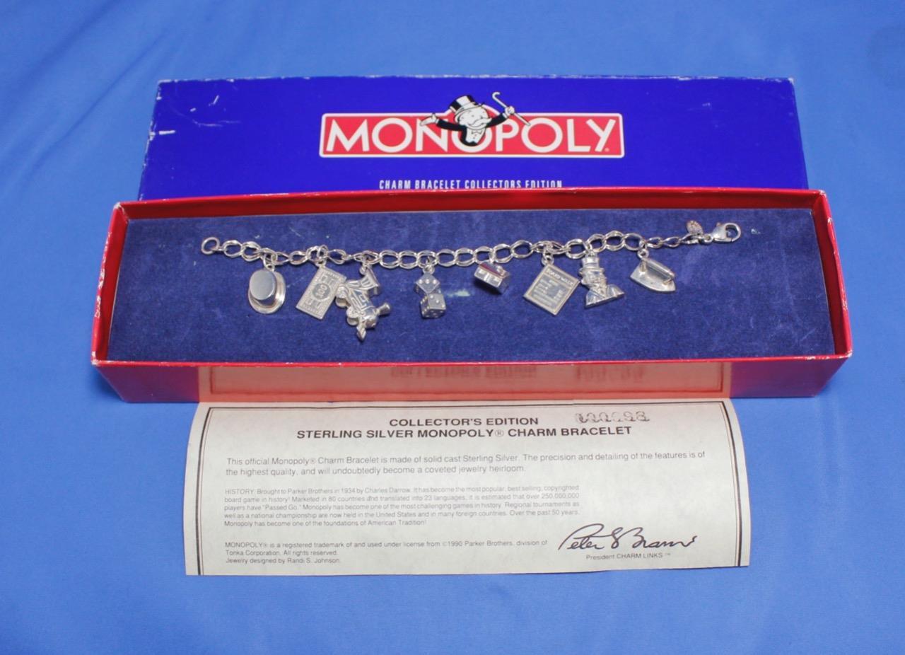 Original Monopoly Charm Bracelet Collectors Edition By Parker