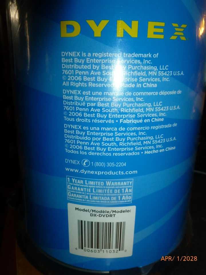 NEW Dynex DVD-R Recordable Media Discs 100 Spindle Pack - 16x 120min 4.7GB - Image 3 of 3