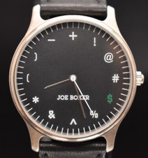 Vtg JOE BOXER Special Keyboard Symbols Watch Unisex Black Dial NEW BATTERY