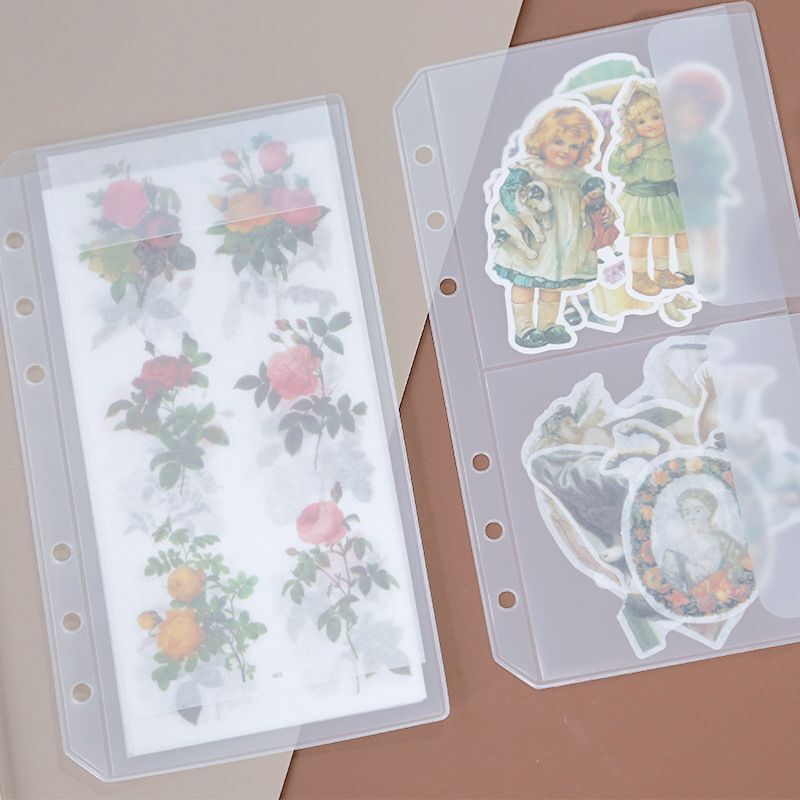 Sticker Pvc Storage Book A5 A6 Tape Hand Binder Folder Accessory Stationary Kit