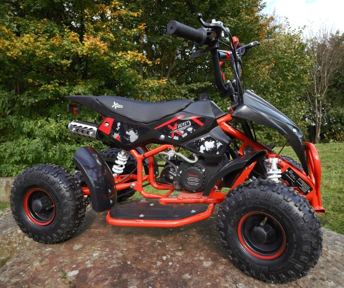50cc Petrol Kids Mini Quad Bike RED Quad ATV Off Road Stroke