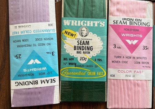 Lot of 35 Seam Binding Hem TapeVintage Sewing All New Various Brands & Colors - Picture 9 of 12