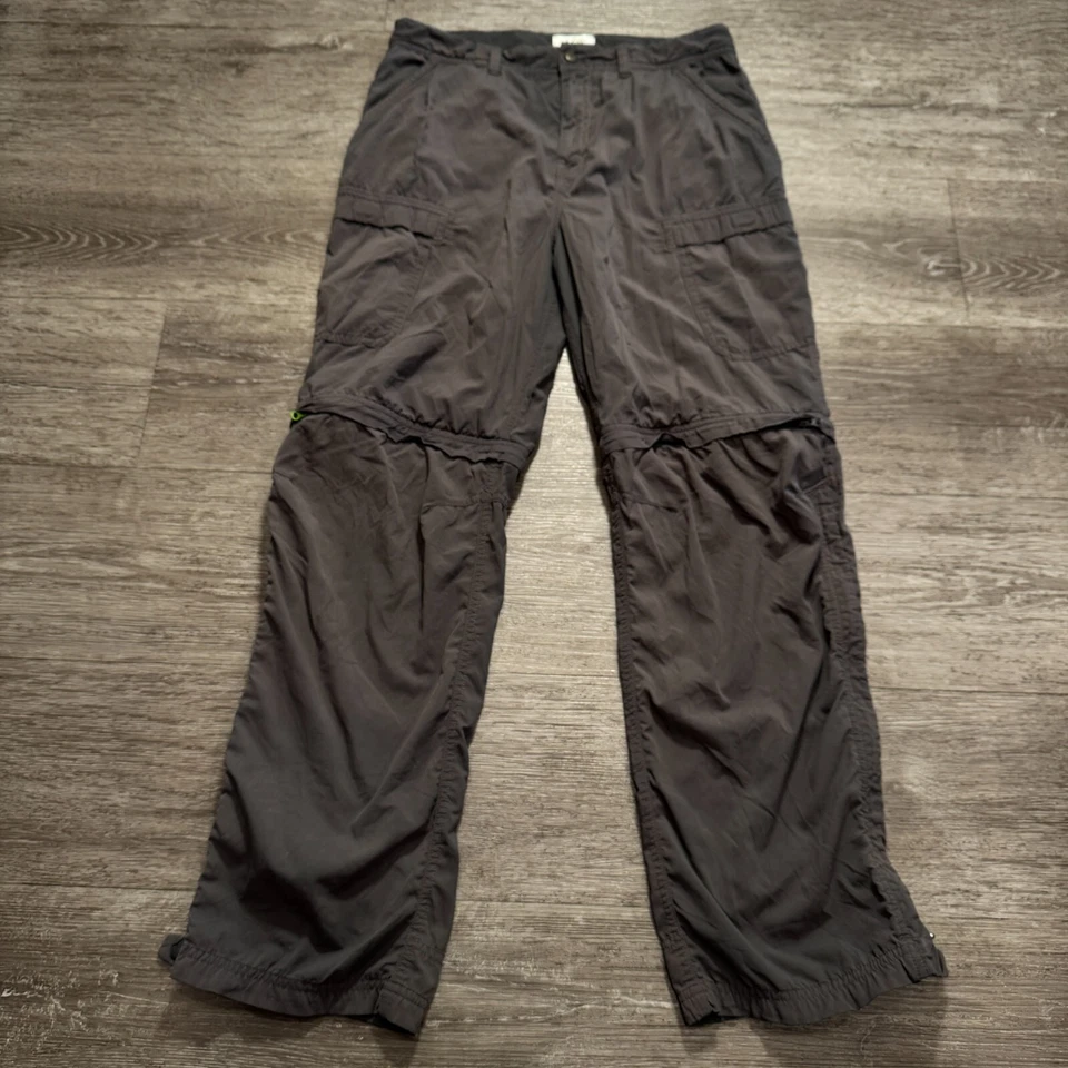 REI Co op Pants Kids XL 18 Gray Cargo Blend Hiking Outdoors 30x30 Convertible - Image 2 of 4