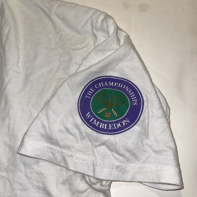 Vintage 90s Wimbledon The Championships Tennis T-Shirt Size