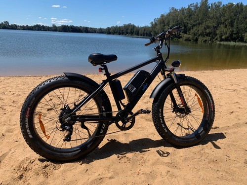 27" Alloy 500W Electric Beach Mountain Bike Ebike Fat Tyre Black Budtrol 27 - Picture 2 of 5