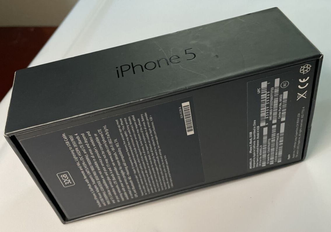 APPLE iPhone 5 Black Original (BOX ONLY) 32GB Empty Box | eBay