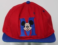 Vintage 1980s Mickey Mouse M Logo Youth Snapback Cap Goofy's Hat Co. Made in USA