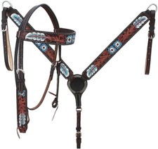 New Western Horse Headstall/Tooled Premium Leather